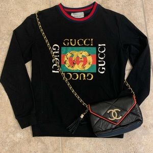 Authentic unisex GUCCI SLIM FIT SWEATSHIRT SZ M Like New❤️